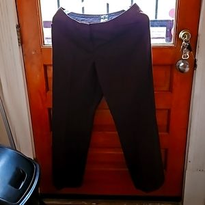 Women Brown Pin Stripe Dress Pant Size 12